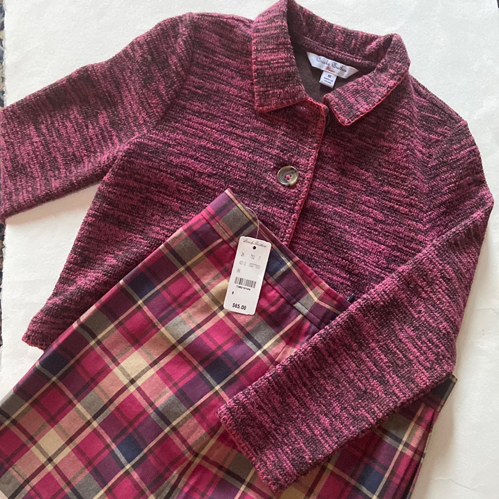 For the Holidays! Brooks Brothers Girls Sze Medium Jacket, NWT Sze 8 plaid skirt
